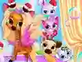 Logħba Pets Grooming Bubble Party onlajn
