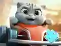 Logħba Jigsaw Puzzle: Cat Racing Driver onlajn