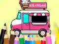 Logħba Coloring Book: Ice Cream Car onlajn