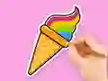 Logħba Coloring Book: Rainbow Ice Cream onlajn
