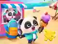 Logħba Jigsaw Puzzle: Baby Panda Ice Cream Car onlajn