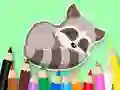Logħba Coloring Book: Baby Raccoon onlajn