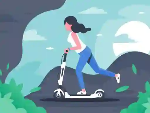 Logħba Electric scooter rides jigsaw onlajn
