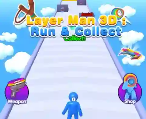 Logħba Layer Man 3d Run Collect onlajn