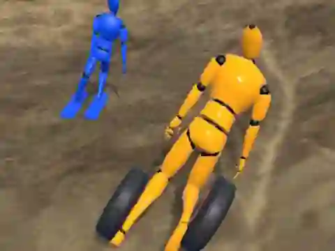 Logħba Ragdoll Racing: Extreme Downhill onlajn