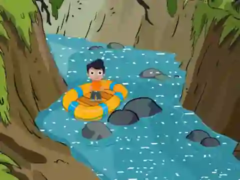 Logħba Rescue the Cute Boy from River onlajn