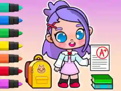 Logħba Coloring Book: Avatar School Day onlajn