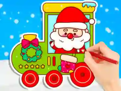 Logħba Coloring Book: Christmas Train onlajn