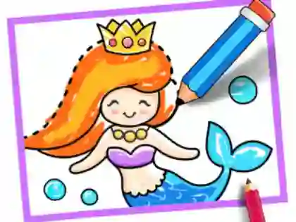 Logħba Toddler Drawing: Mermaid onlajn