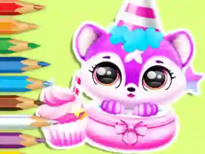 Logħba Coloring Book: Baby Fluff's Birthday onlajn
