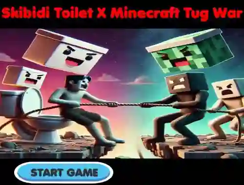 Logħba Skibidi Toilet X Minecraft Tug War onlajn