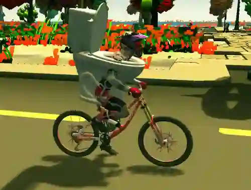 Logħba Skibidi Toilet Bike Riding onlajn