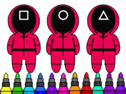 Logħba Coloring Book: Squid Game Mask onlajn