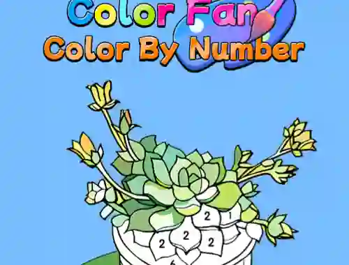 Logħba Color Fan Color By Number onlajn