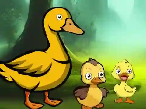 Logħba Duck Family Reach Pond onlajn