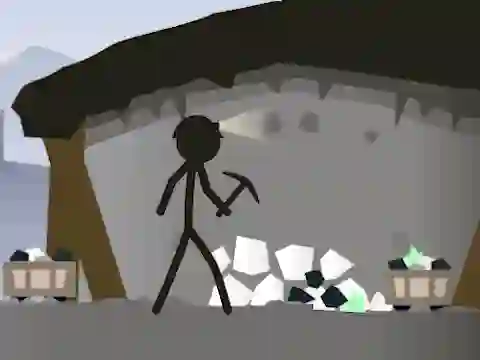 Logħba Stickman Mining Simulator onlajn