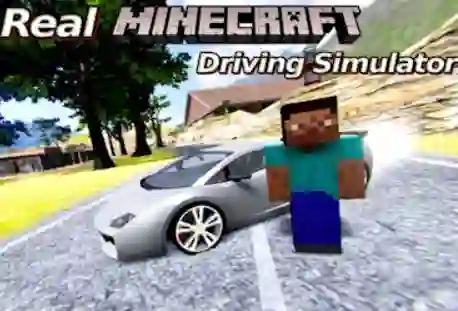 Logħba Real Minecraft Driving Simulator onlajn