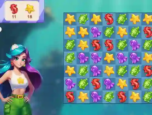Logħba Underwater Adventures: Match 3 onlajn