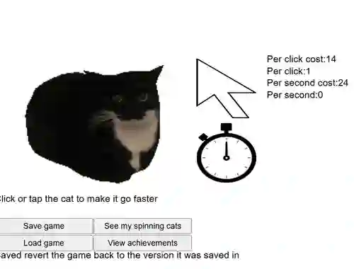 Logħba Spinning Cat Clicker onlajn