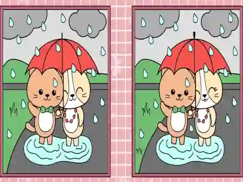 Logħba Spot the Differences Cute Kittens onlajn