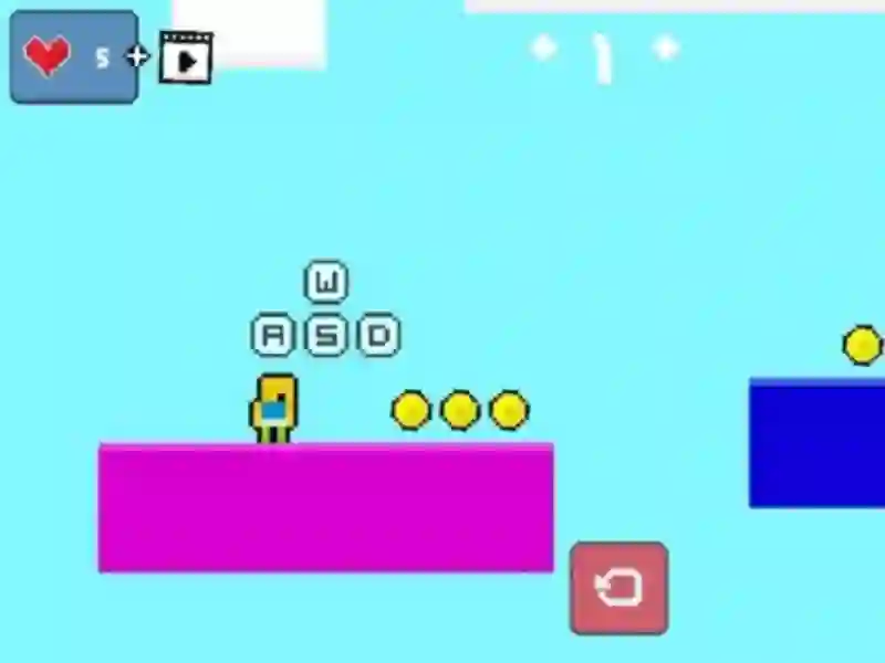 Logħba 2d Obby Rainbow Parkour onlajn