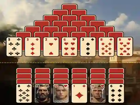 Logħba Pyramid Solitaire Ancient Rome onlajn