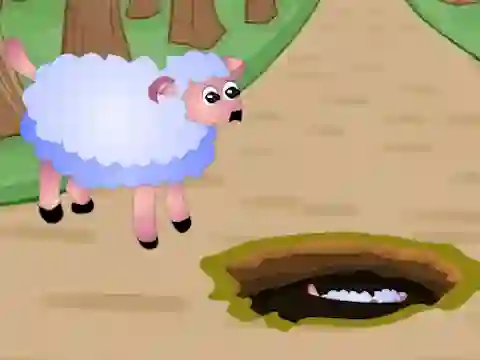 Logħba Help Fallen Down Sheep Baby onlajn