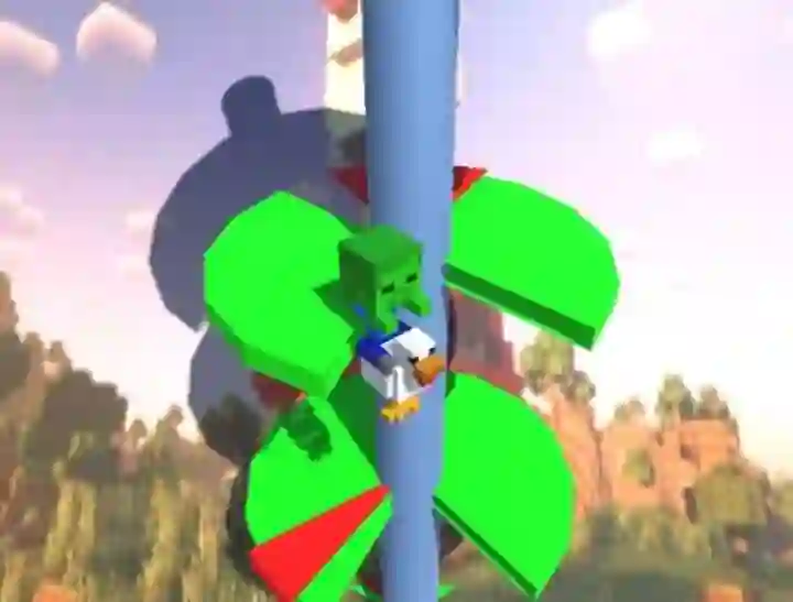 Logħba Chicken Jockey Helix Jump onlajn