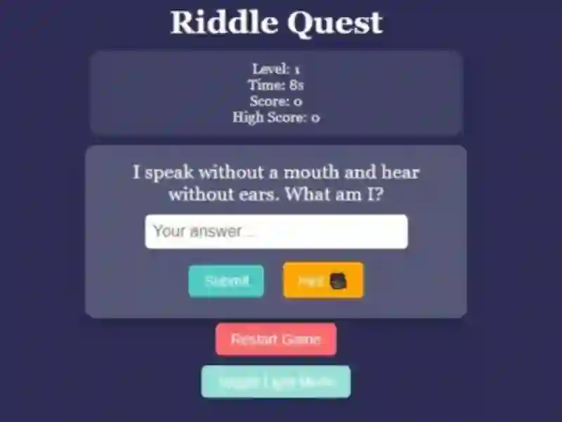 Logħba Riddle Quest Brain Teaser onlajn