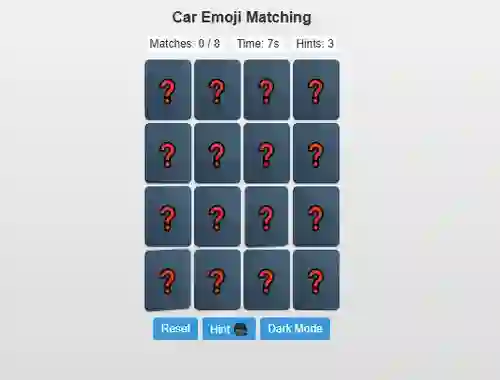 Logħba Car Emoji Matching onlajn