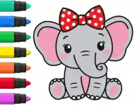 Logħba Coloring Book: Elephant onlajn