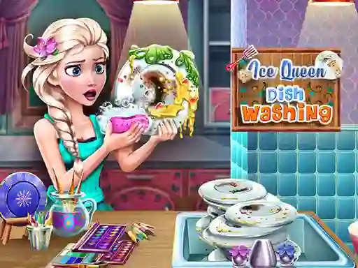 Logħba Ice Queen Dish Washing onlajn