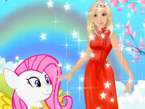 Logħba Barbie and Pony Dressup onlajn