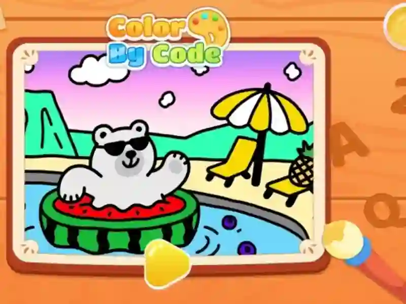 Logħba Color By Code: Polar Bear onlajn