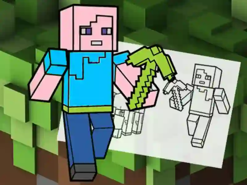 Logħba Minecraft Fun Coloring Book onlajn