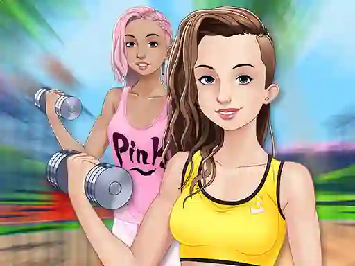 Logħba Fitness Girls Dress Up onlajn