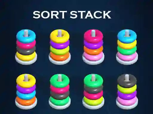 Logħba Sort Stack color Hoop Game onlajn