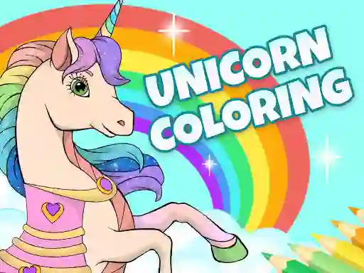 Logħba Unicorn Dress Up Coloring Book onlajn