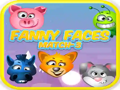 Logħba Funny Faces Match-3 onlajn