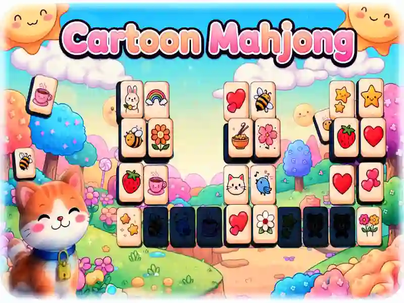 Logħba Cartoon Mahjong onlajn