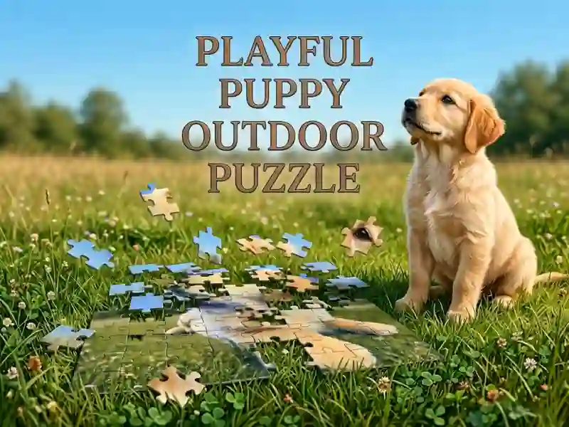 Logħba Playful Puppy Outdoor Puzzle onlajn