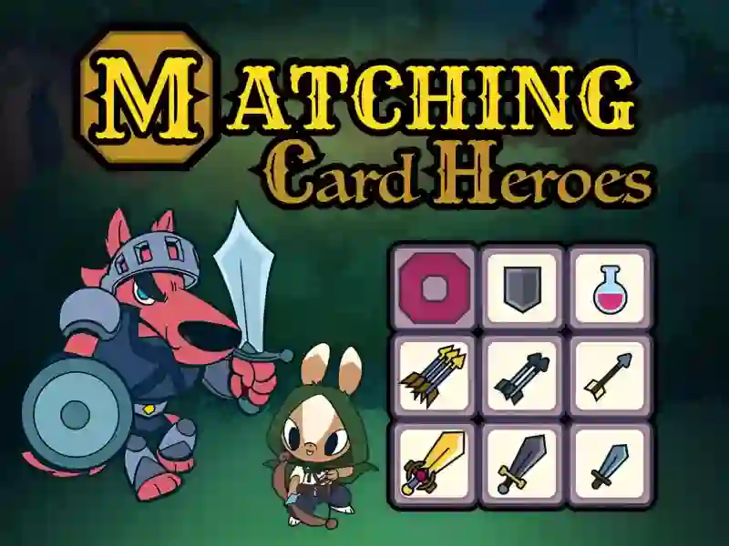 Logħba Matching Card Heroes onlajn