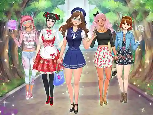 Logħba High School Anime Dress Up onlajn