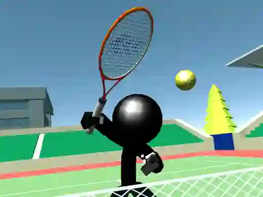 Logħba Stickman Tennis 3D onlajn