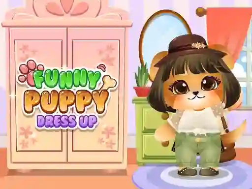 Logħba Funny Puppy Dress Up onlajn