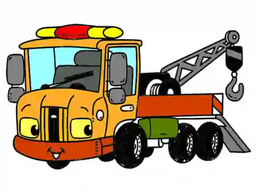 Logħba Tow Trucks Coloring onlajn