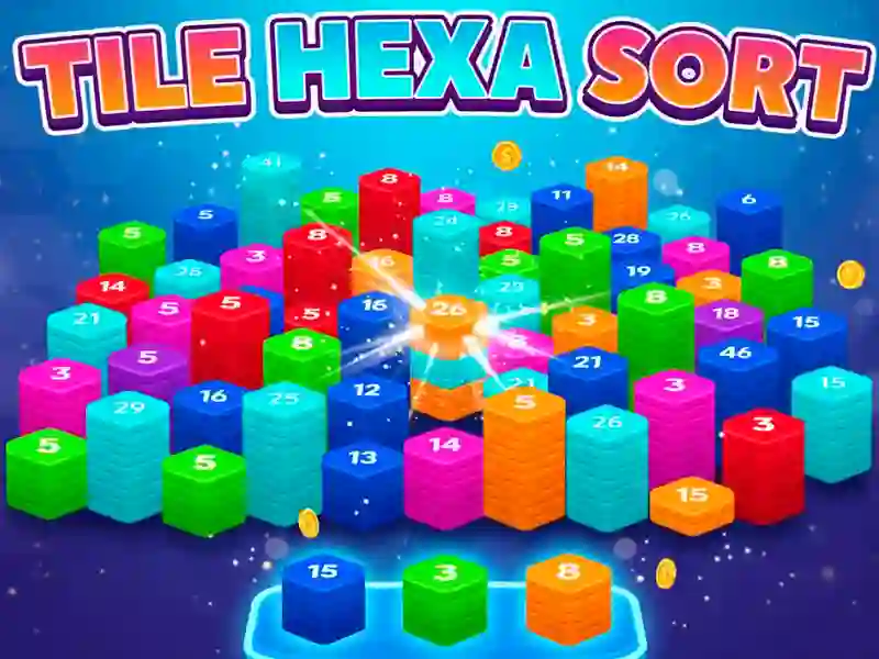 Logħba Tile Hexa Sort onlajn