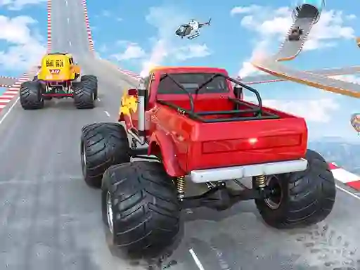 Logħba Mega Ramp Monster Truck Race onlajn