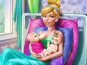 Logħba Cinderella Twins Birth onlajn