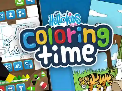 Logħba Hello kids Coloring Time onlajn